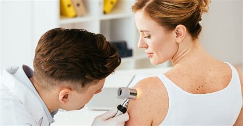 I recently decided to see a dermatologist for a total body skin exam. . Full body skin exam female dermatologist